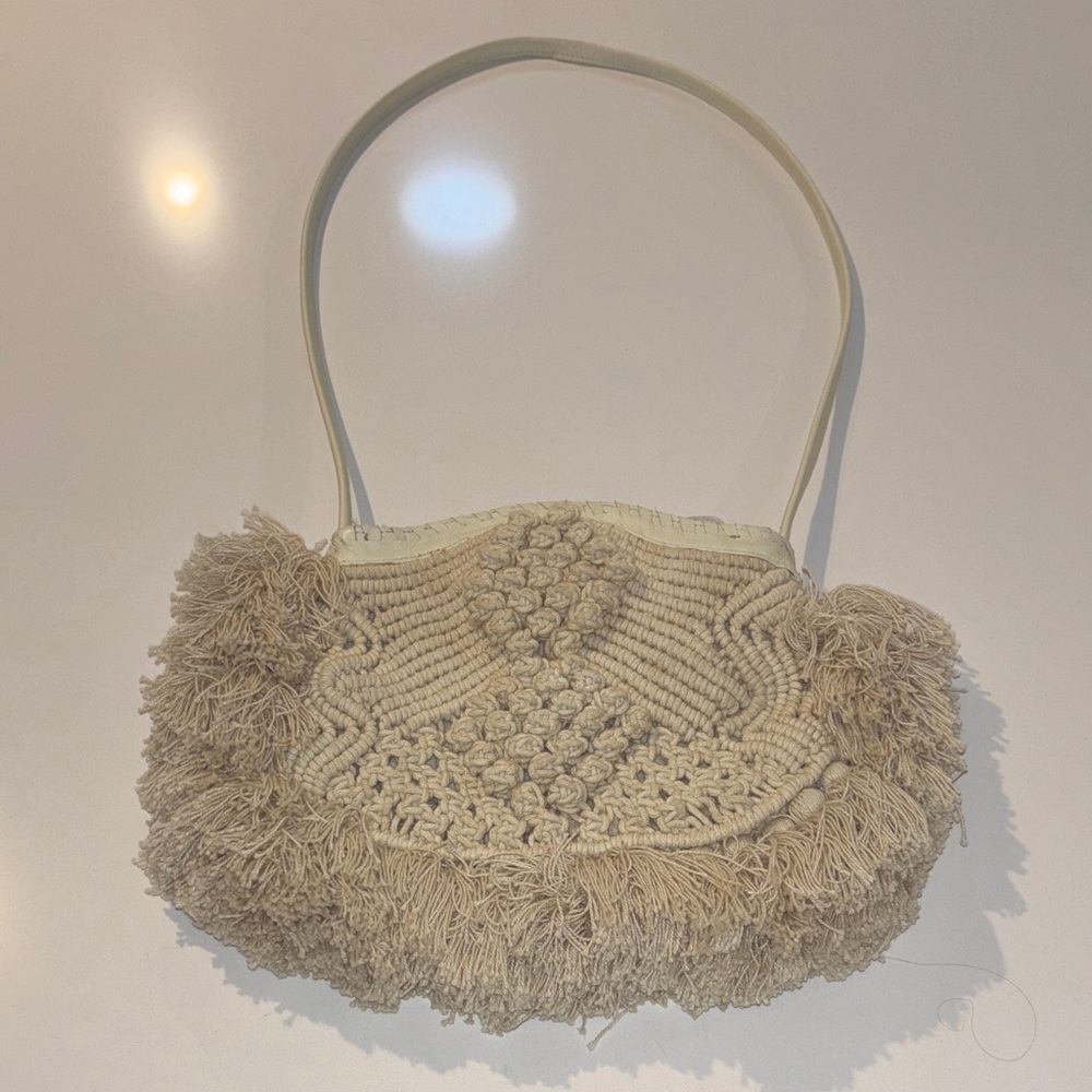 Cleobella Crochet Cream bag